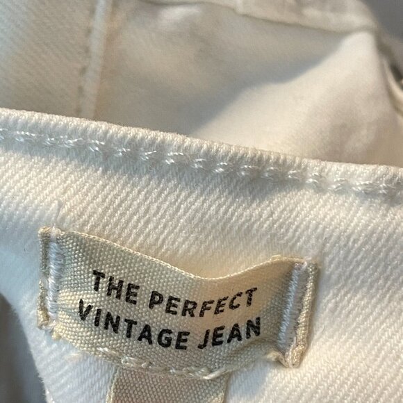 MADEWELL Jeans $128 Petite High-Rise Perfect Vintage Jean Tile White NE027 - Picture 7 of 9